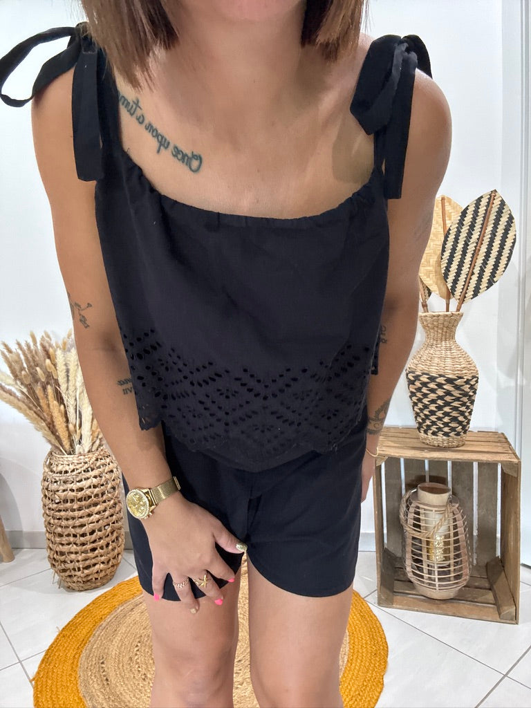 Combishort avec emplacement macramé noir Calzedonia - M ♻️