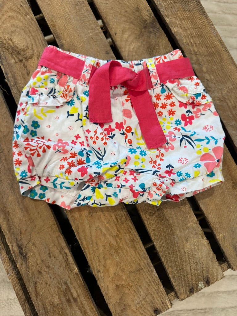 Short fleurs multicolore/blanc Du Pareil au Même 9 mois ♻️