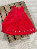 Robe broderie fleurs rouge Sergent Major 9 mois ♻️