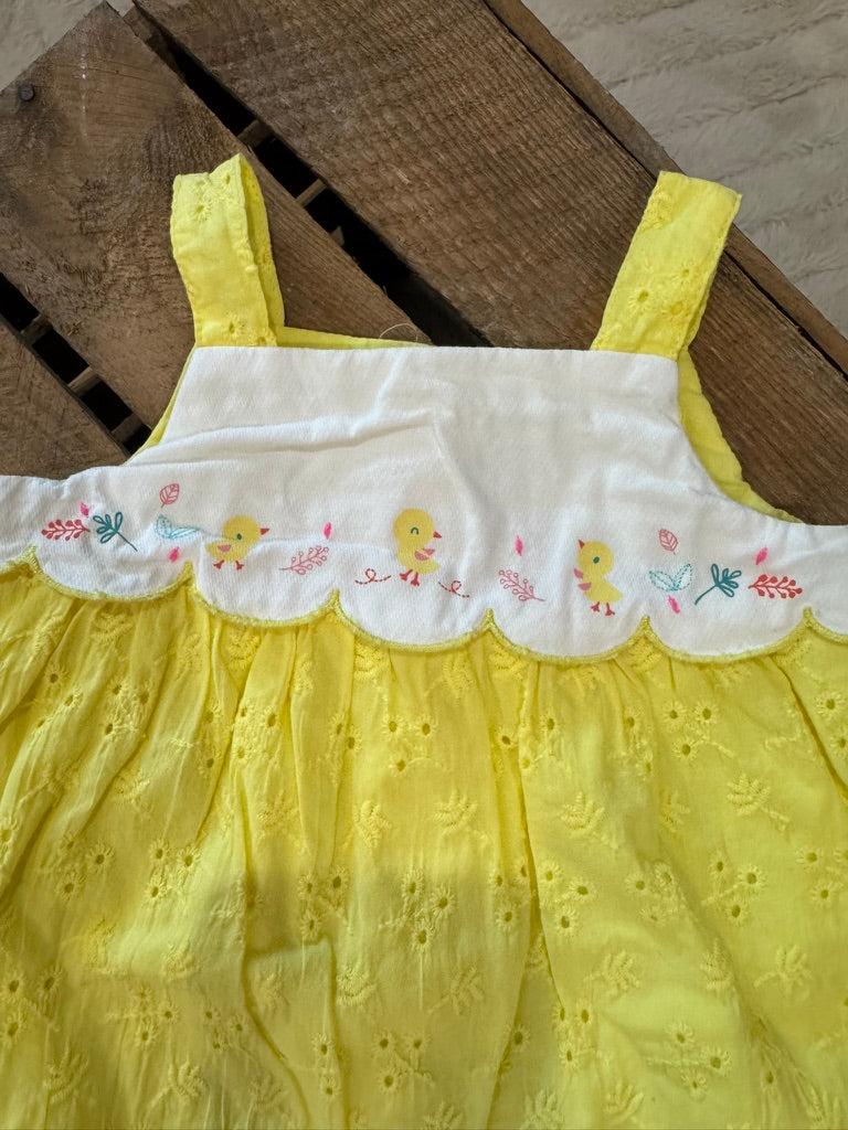 Combishort "poussin" jaune Orchestra 1 mois ♻️