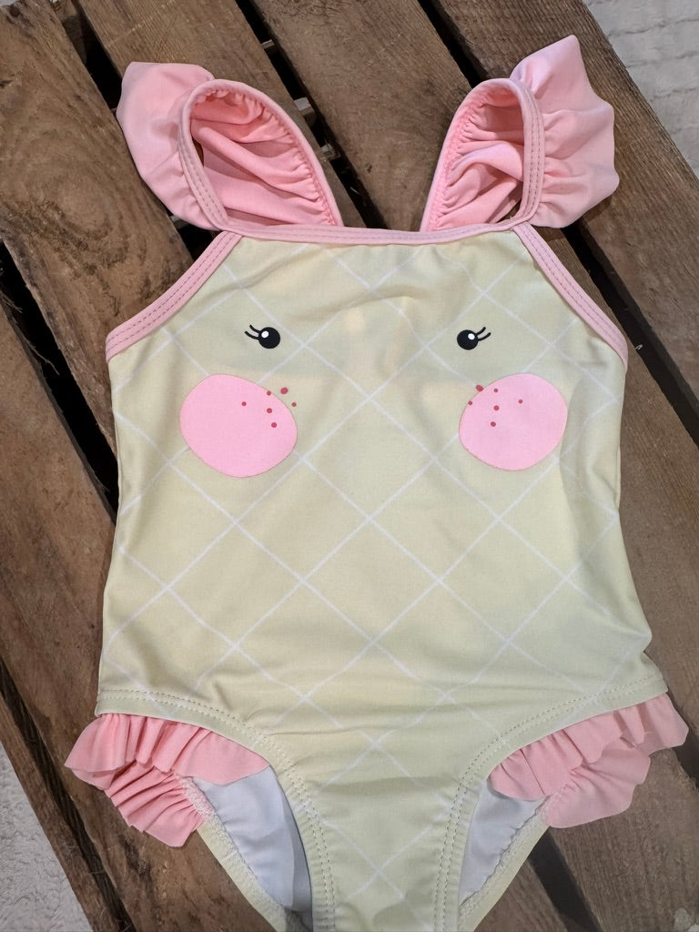 Maillot de bain 1 pièce jaune Vertbaudet 12 mois ♻️