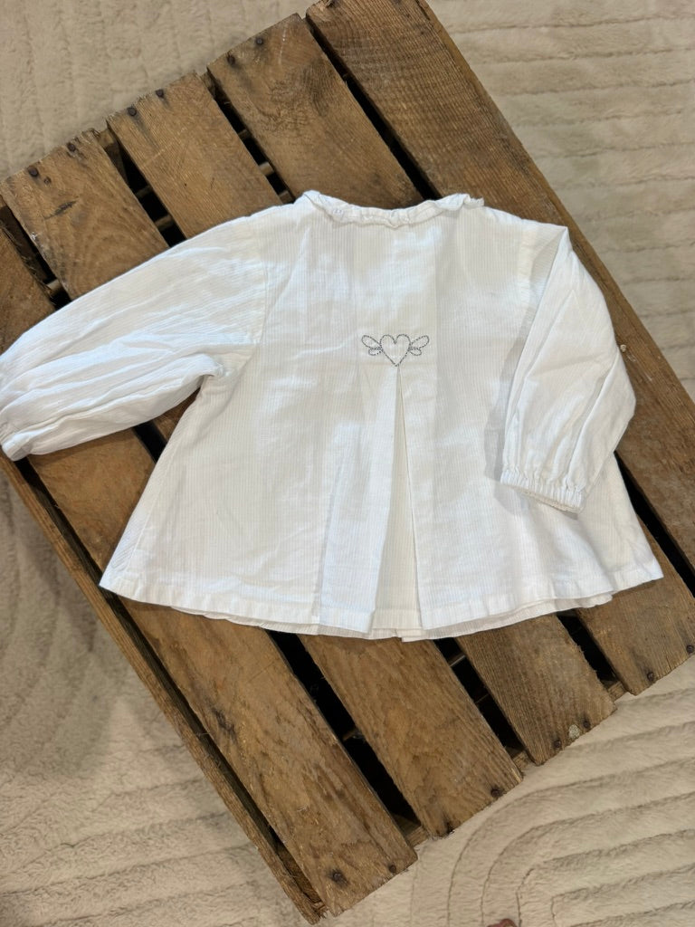 Blouse blanche manches longues Orchestra 3 mois ♻️