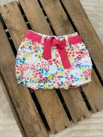 Short fleurs multicolore/blanc Du Pareil au Même 9 mois ♻️