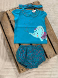 Ensemble t-shirt+bloomer+bandeau vert Du Pareil au Même 6 mois ♻️