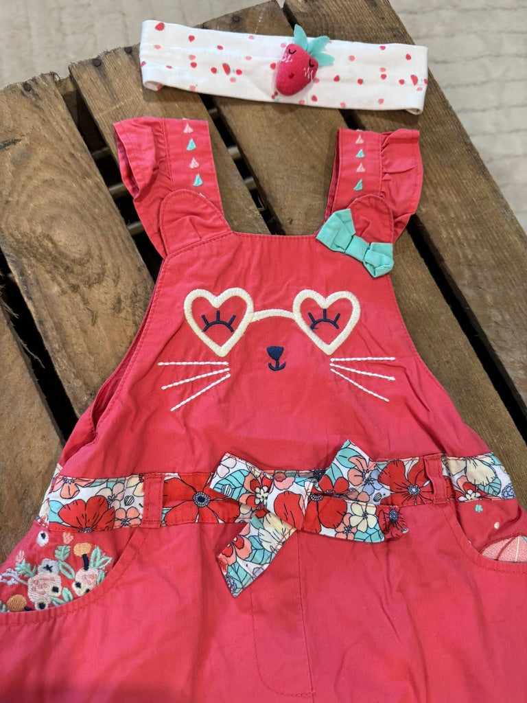 Robe "chat" forme boule+ bandeau "fraise" Du Pareil au Même 9 mois ♻️
