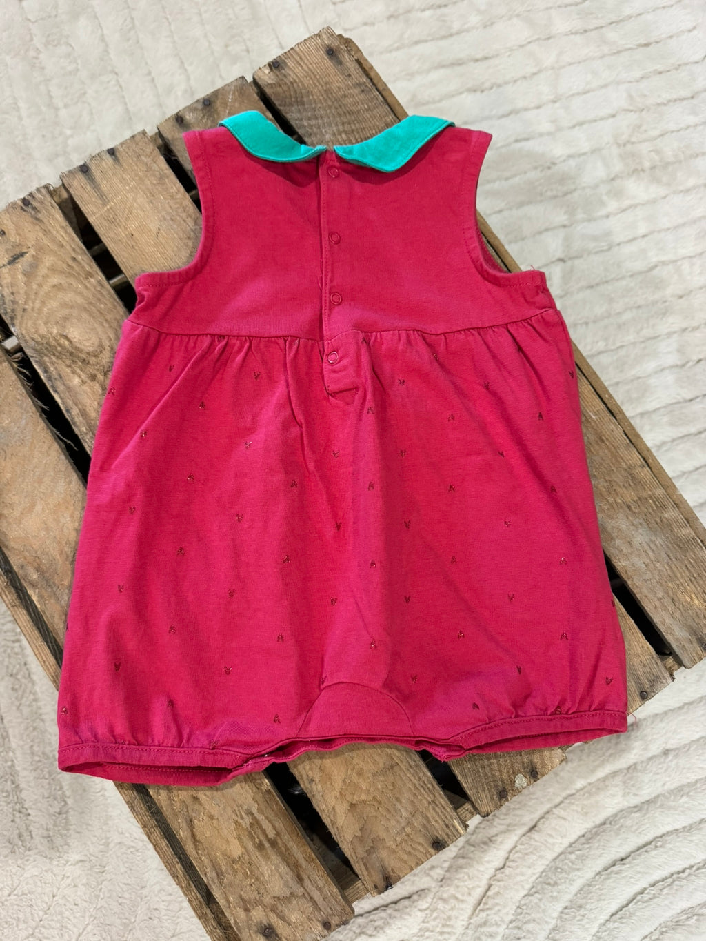 Combishort fraise 🍓 rouge Du Pareil au Même 12 mois ♻️