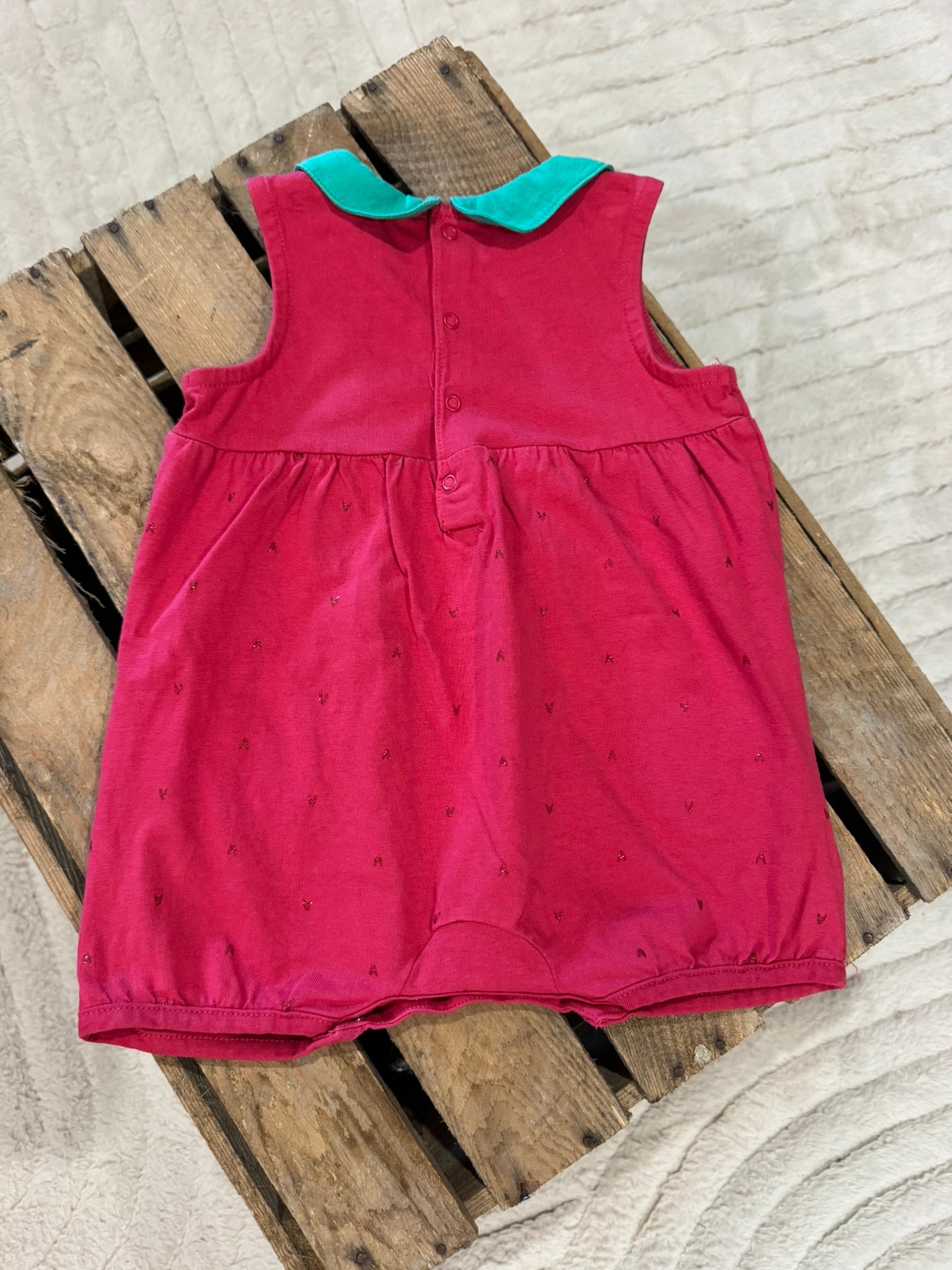 Combishort fraise 🍓 rouge Du Pareil au Même 12 mois ♻️