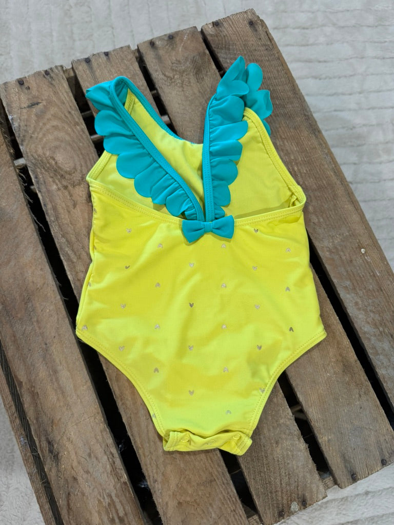 Maillot de bain 1 pièce jaune Du Pareil au Même 12 mois ♻️