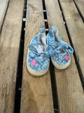 Ballerines "Lulu Castagnette" tissu bleu Gémo 3-6 mois ♻️