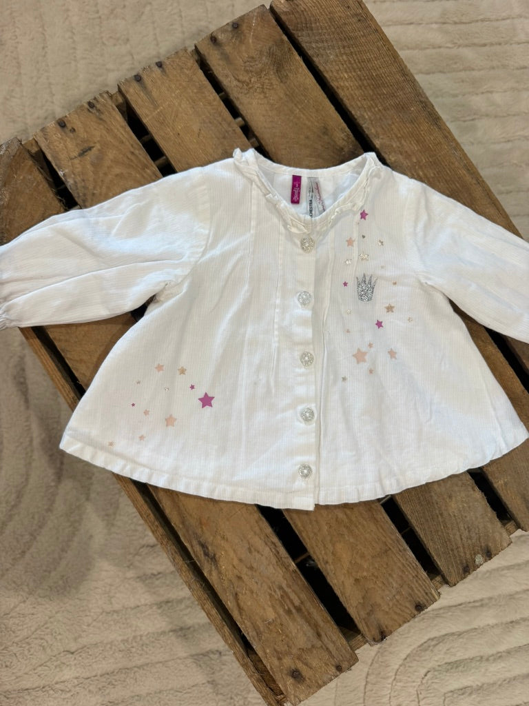 Blouse blanche manches longues Orchestra 3 mois ♻️