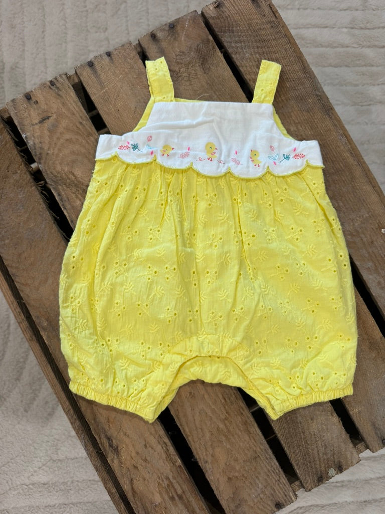 Combishort "poussin" jaune Orchestra 1 mois ♻️
