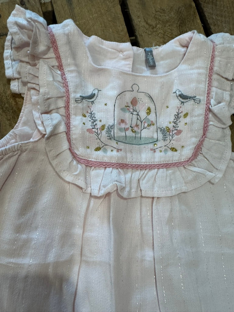 Combishort "oiseau" rose Orchestra 6 mois ♻️