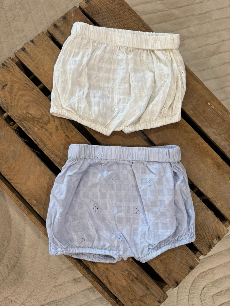Lot de 2 shorts blanc/blanc Vertbaudet 9 mois ♻️