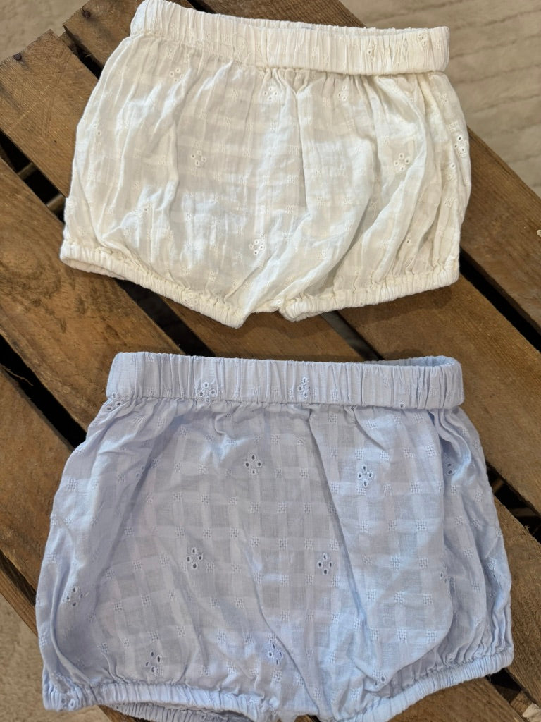 Lot de 2 shorts blanc/blanc Vertbaudet 9 mois ♻️