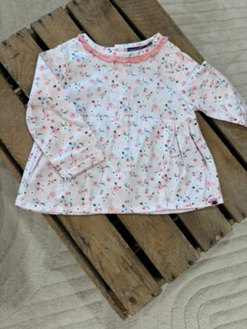 Blouse manches longues fleurie rose Sergent Major 9 mois ♻️