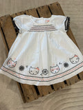Robe blanche "tête de chat" blanc Du Pareil au Même 6 mois ♻️