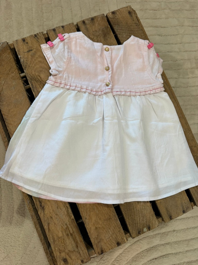 Robe "monde féerique" rose/vert pastel Orchestra 6 mois ♻️