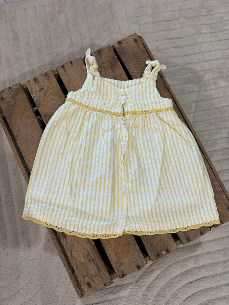 Robe "fruit et fleur" sequins jaune/blanc Du Pareil au Même 9 mois ♻️