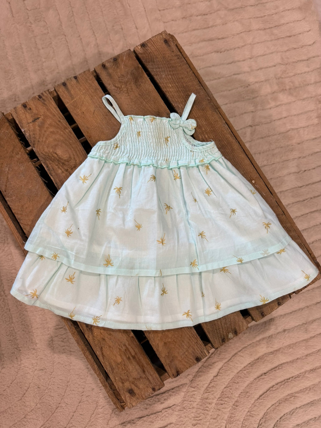 Robe "palmier or" vert d'eau Orchestra 6 mois ♻️