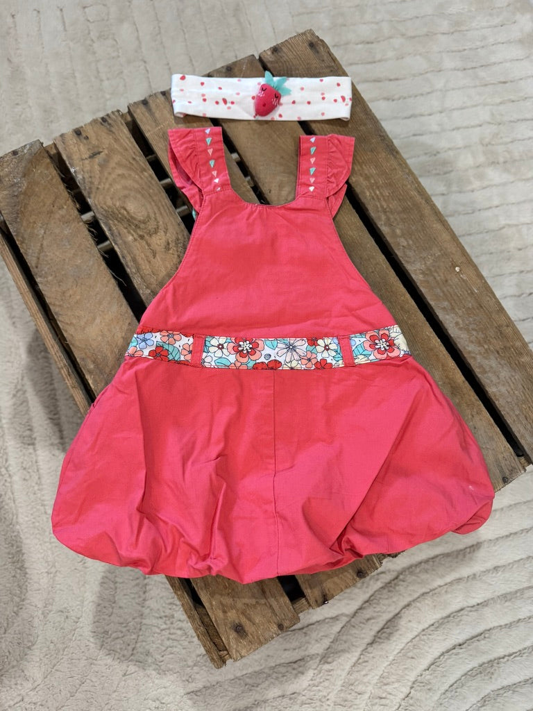Robe "chat" forme boule+ bandeau "fraise" Du Pareil au Même 9 mois ♻️