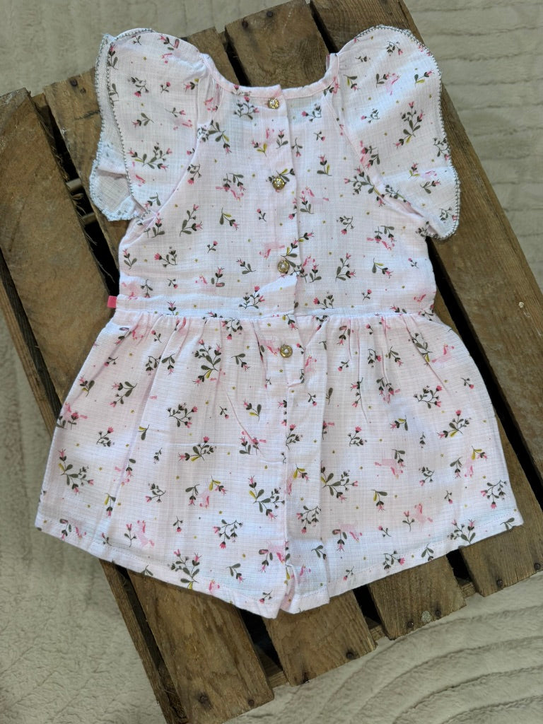 Combishort "licorne" floral rose Orchestra 6 mois ♻️