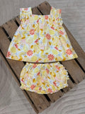 Ensemble blouse et short "citron" jaune Du Pareil au Même 6 mois ♻️