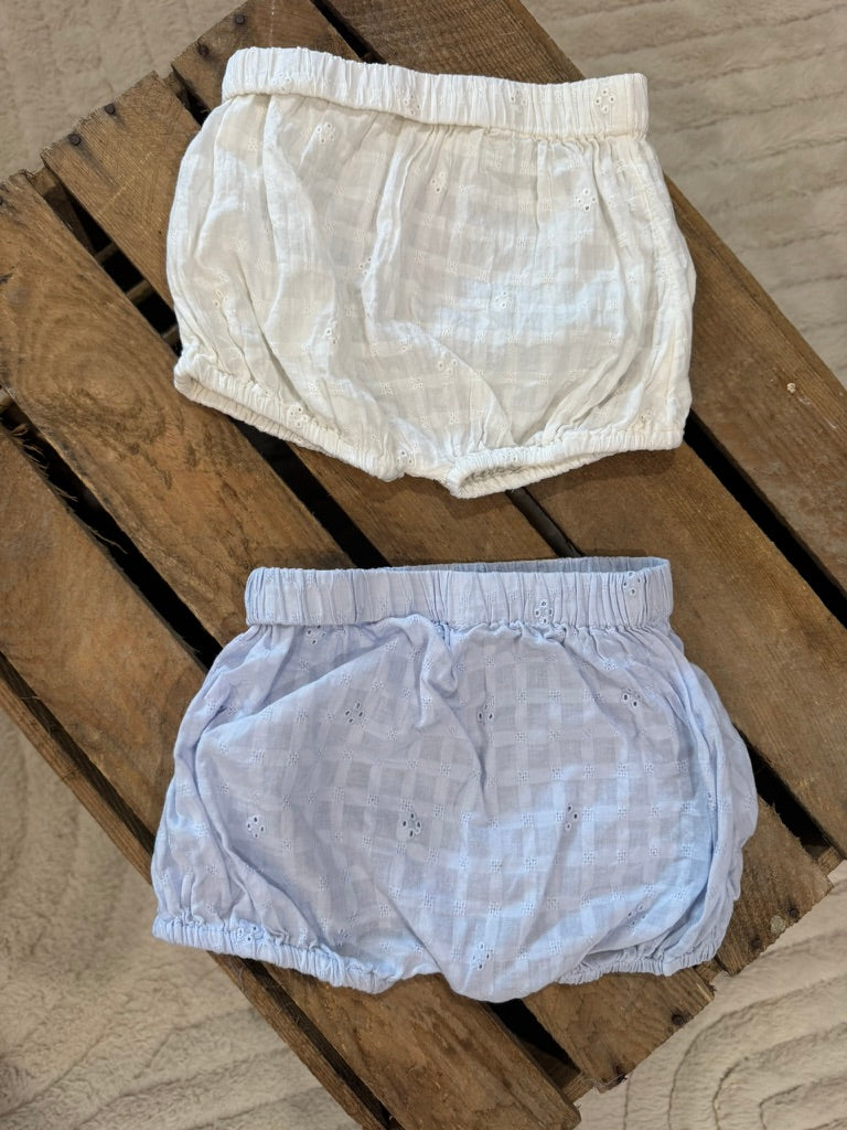 Lot de 2 shorts blanc/blanc Vertbaudet 9 mois ♻️