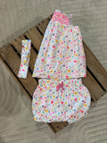 Ensemble "poisson" robe+bloomer+bandeau Du Pareil au Même 6 mois ♻️