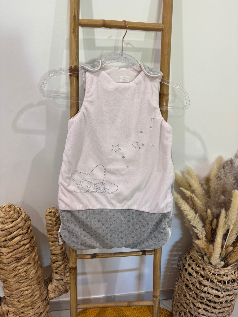 Gigoteuse en velours rose et gris Noukie's T.1 ♻️