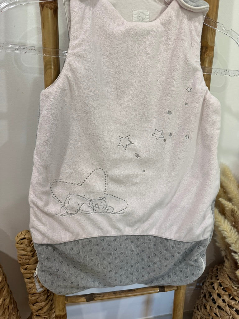 Gigoteuse en velours rose et gris Noukie's T.1 ♻️