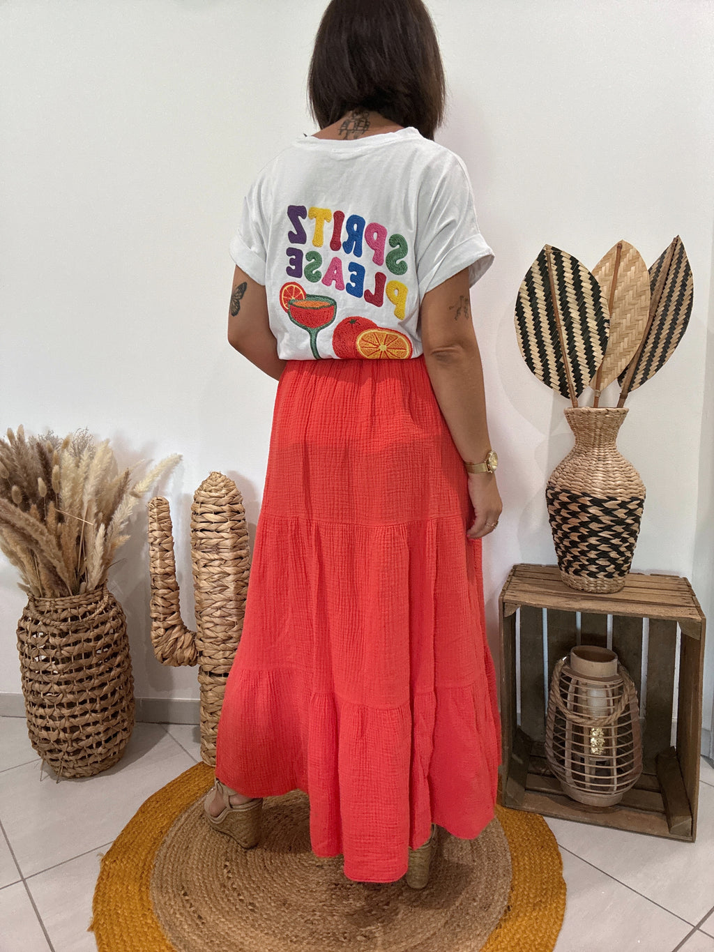 T-shirt imprimé "Spritz Please" blanc 🍹