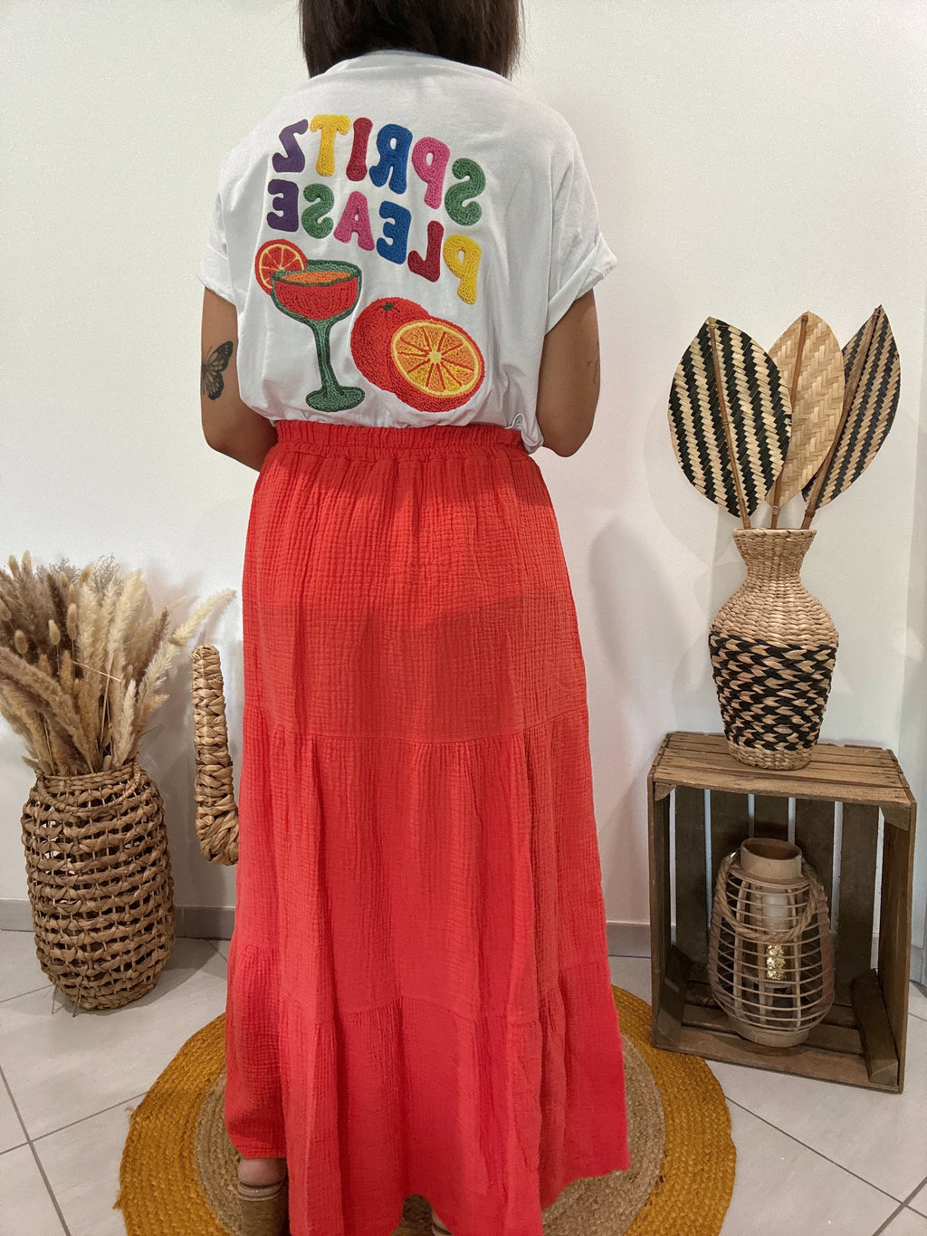 T-shirt imprimé "Spritz Please" blanc 🍹