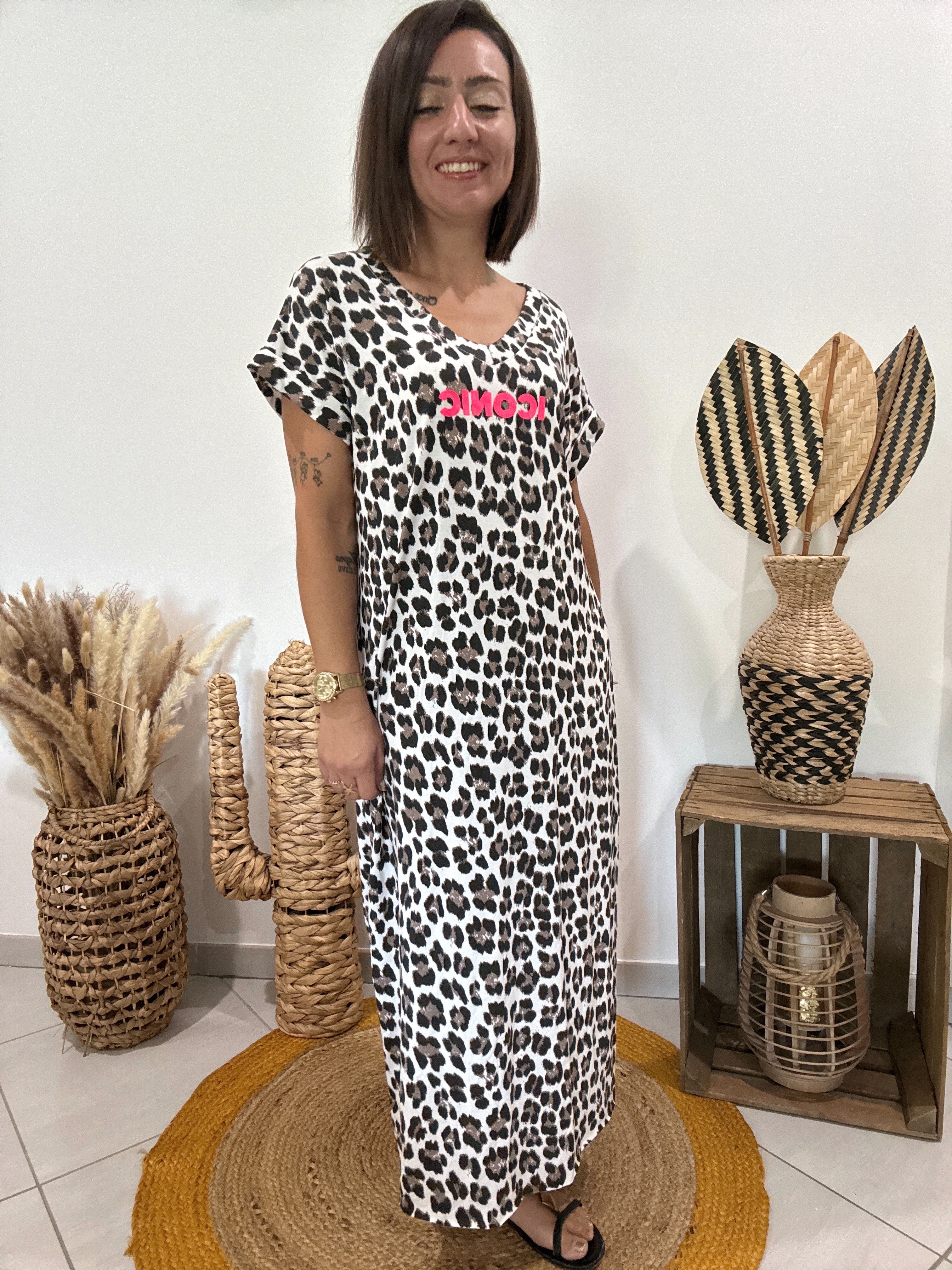 Robe longue léopard imprimé "Iconic" 🐆