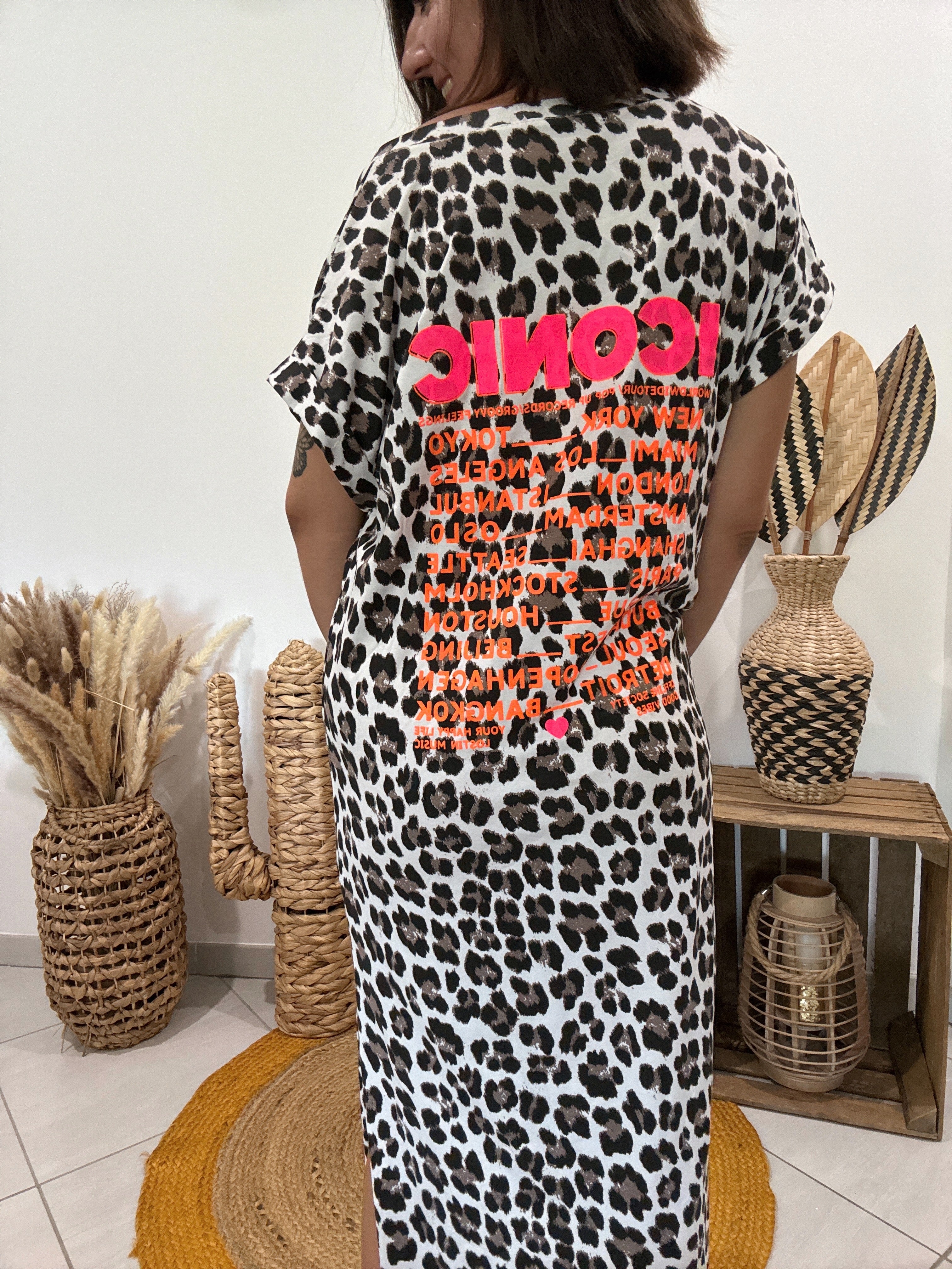 Robe longue léopard imprimé "Iconic" 🐆