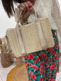 Sac bandoulière ou panier porté main beige