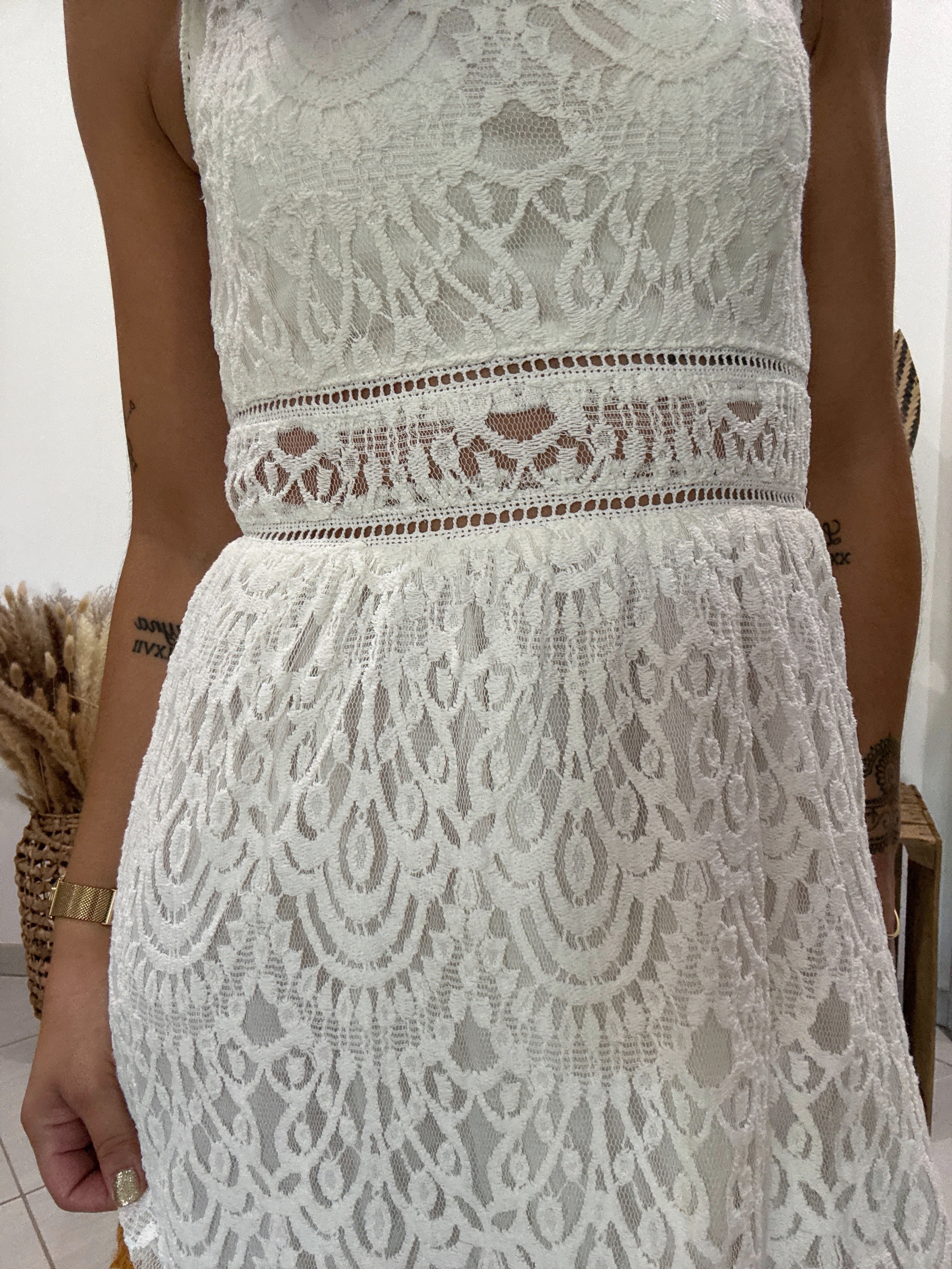 Robe dentelle blanche H&M - XS ♻️