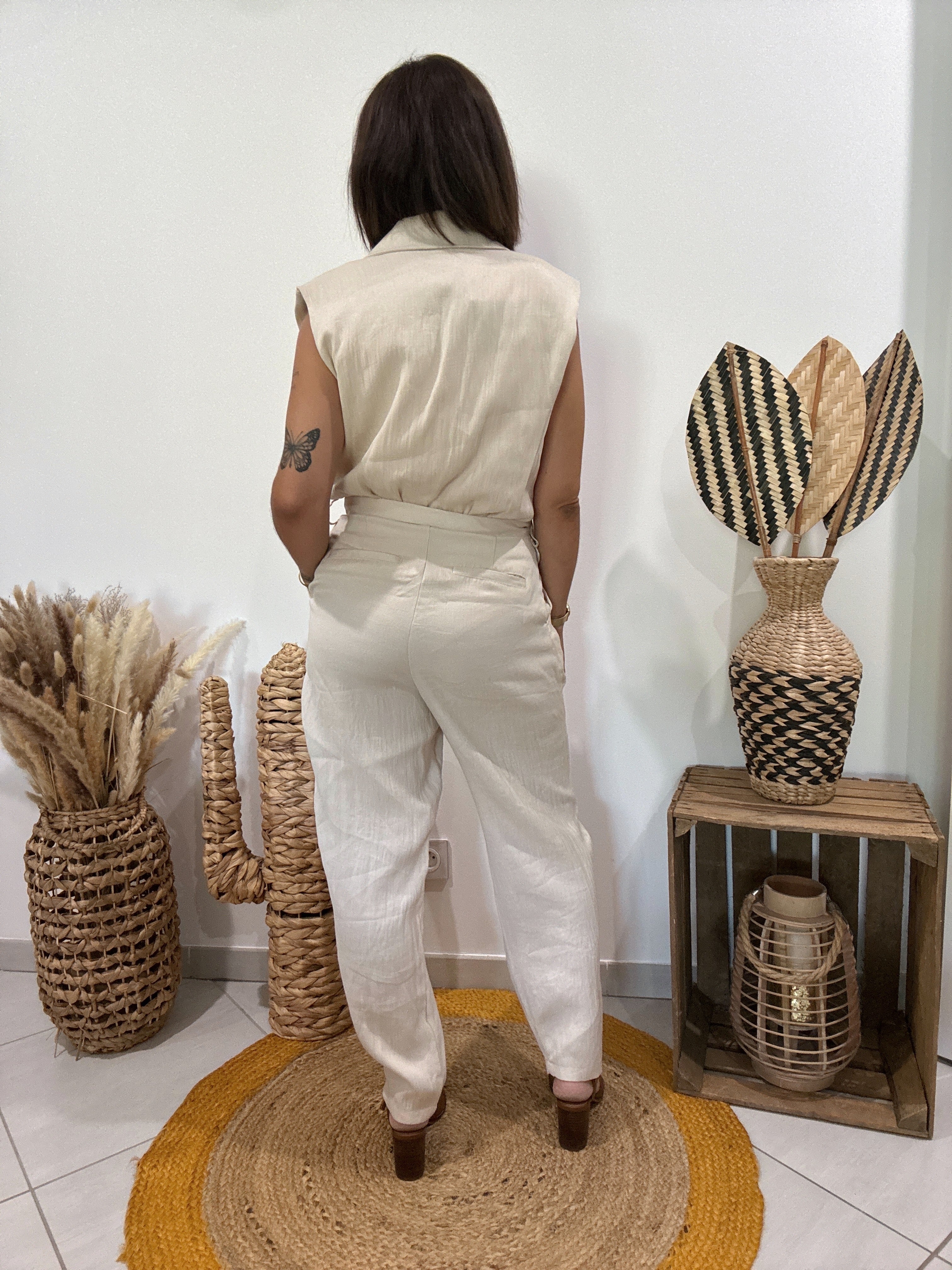 Combipantalon beige Zara - S