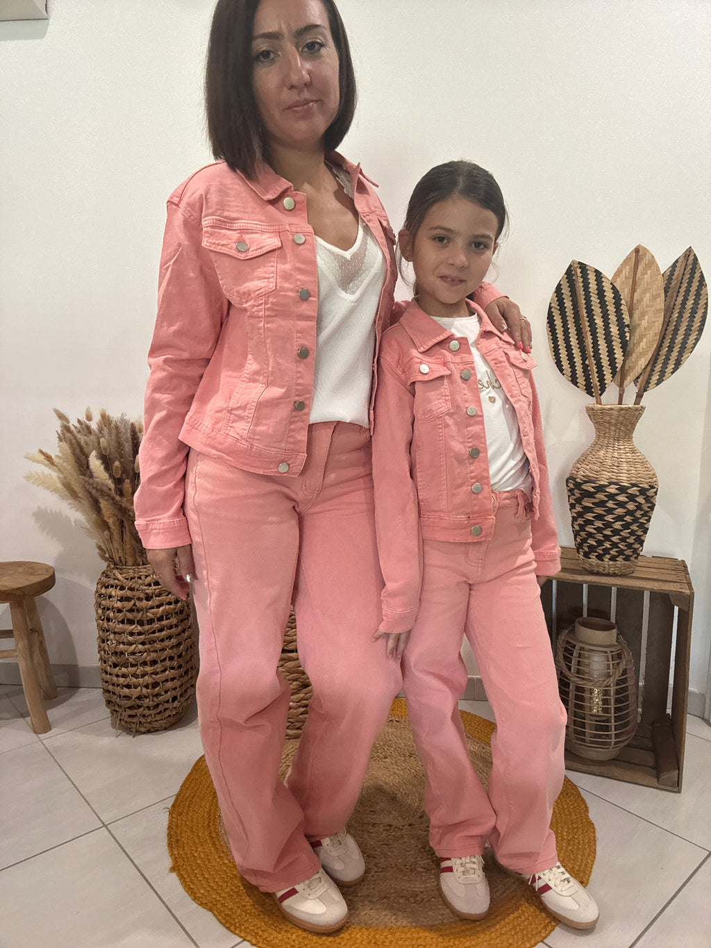 Veste en jean rose - fille