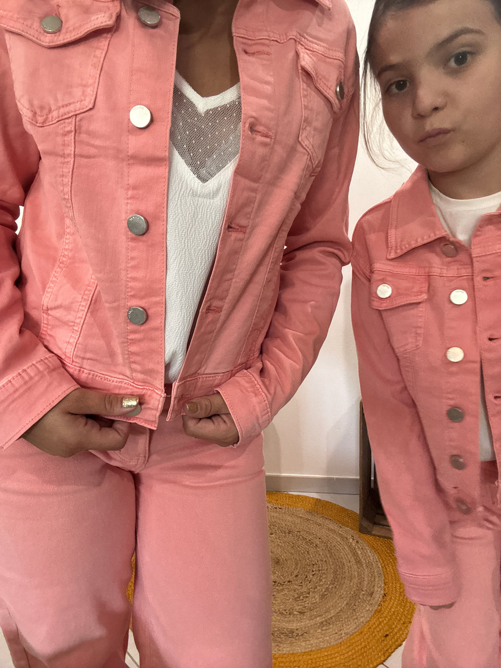 Veste en jean rose - fille