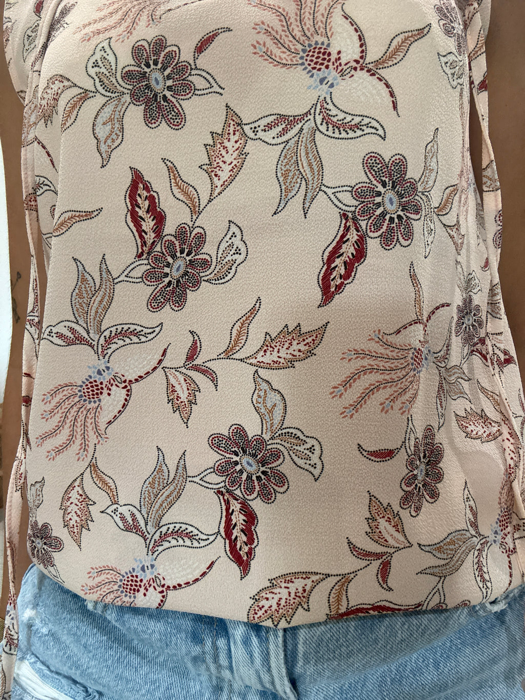 Top rose poudré imprimé floral Morgan - 36 ♻️