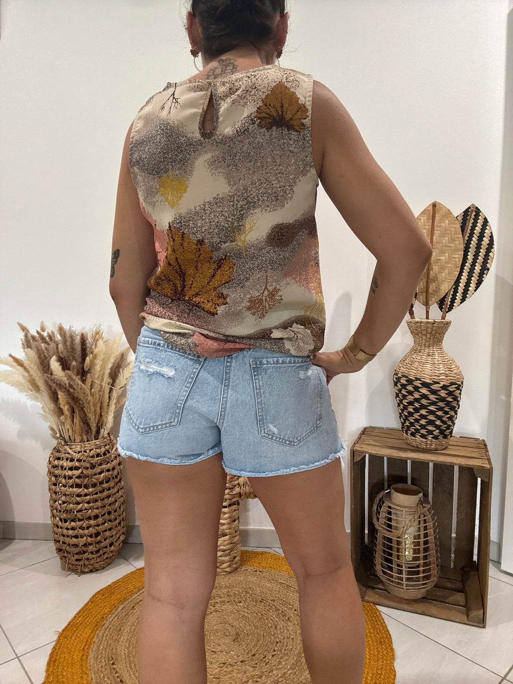 Top imprimé feuilles couleurs d'automne Vero Moda - XS ♻️