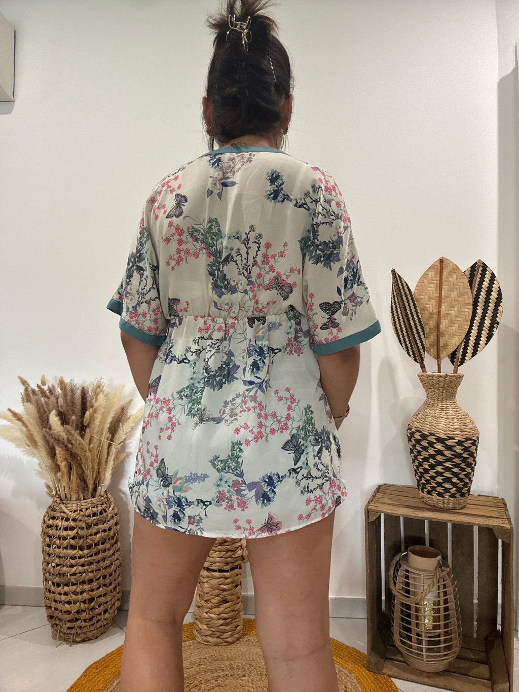 Blouse tunique imprimé japonisant Promod - 36 ♻️