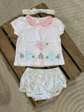 Ensemble t-shirt+bloomer+bandeau rose Du Pareil au Même 6 mois ♻️