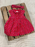 Robe "fleurs"+ bandeau rouge Du Pareil au Même 6 mois ♻️