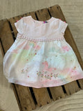 Robe "monde féerique" rose/vert pastel Orchestra 6 mois ♻️