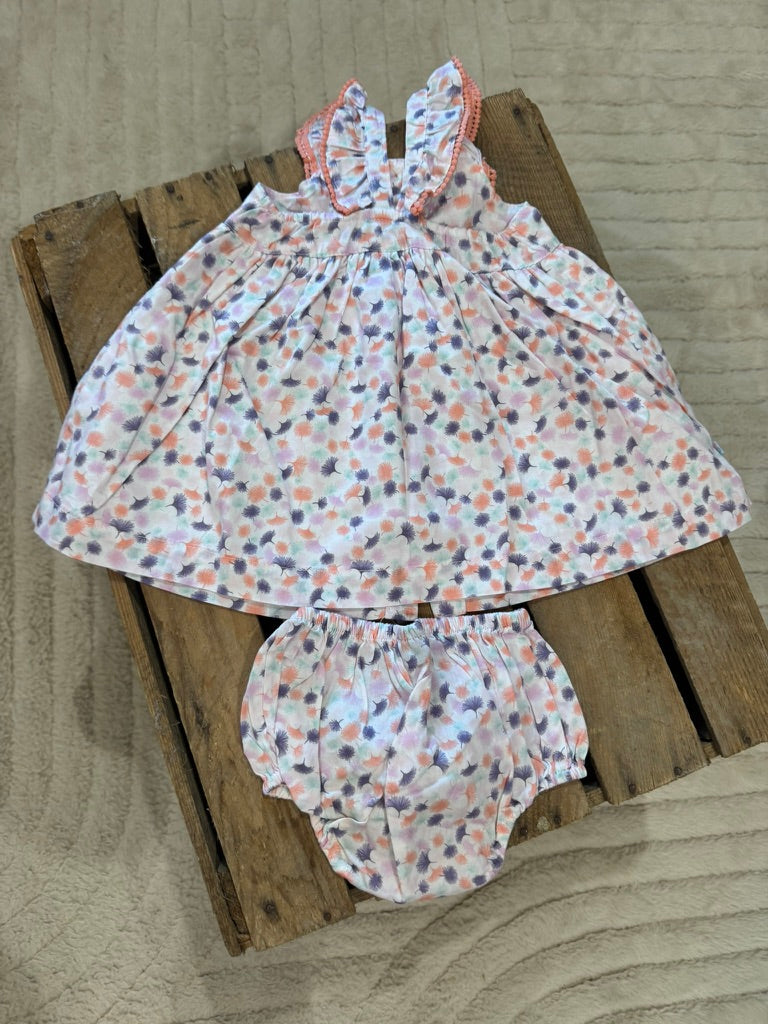 Robe + bloomer imprimé pastel Sergent Major 6 mois ♻️