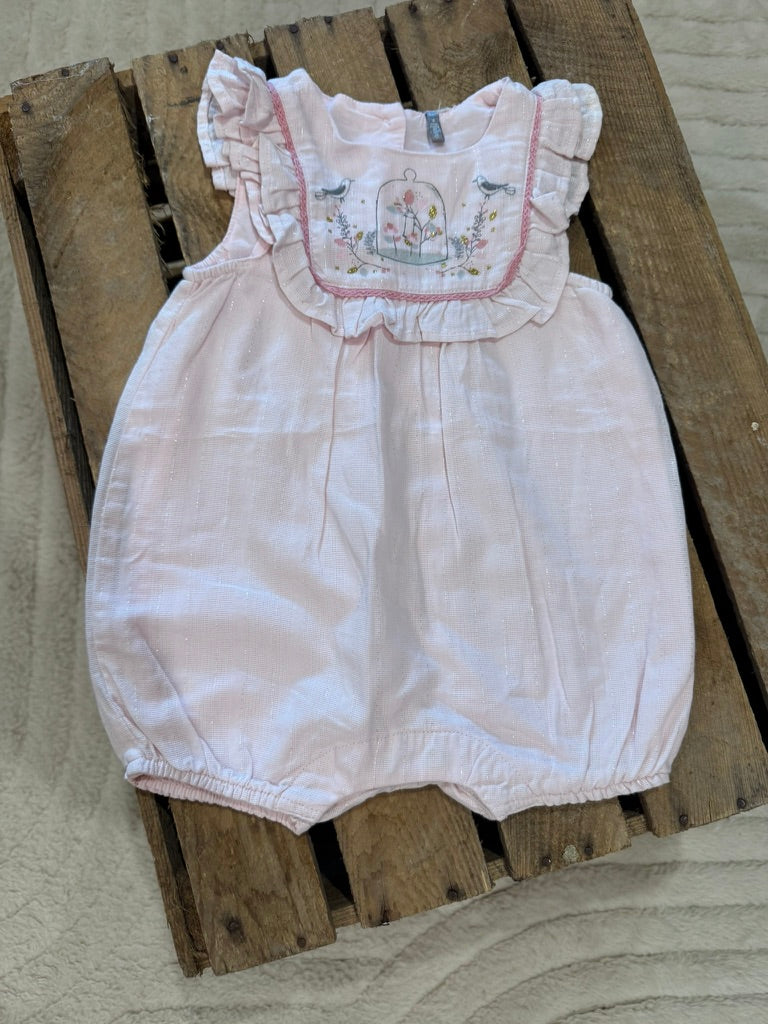 Combishort "oiseau" rose Orchestra 6 mois ♻️