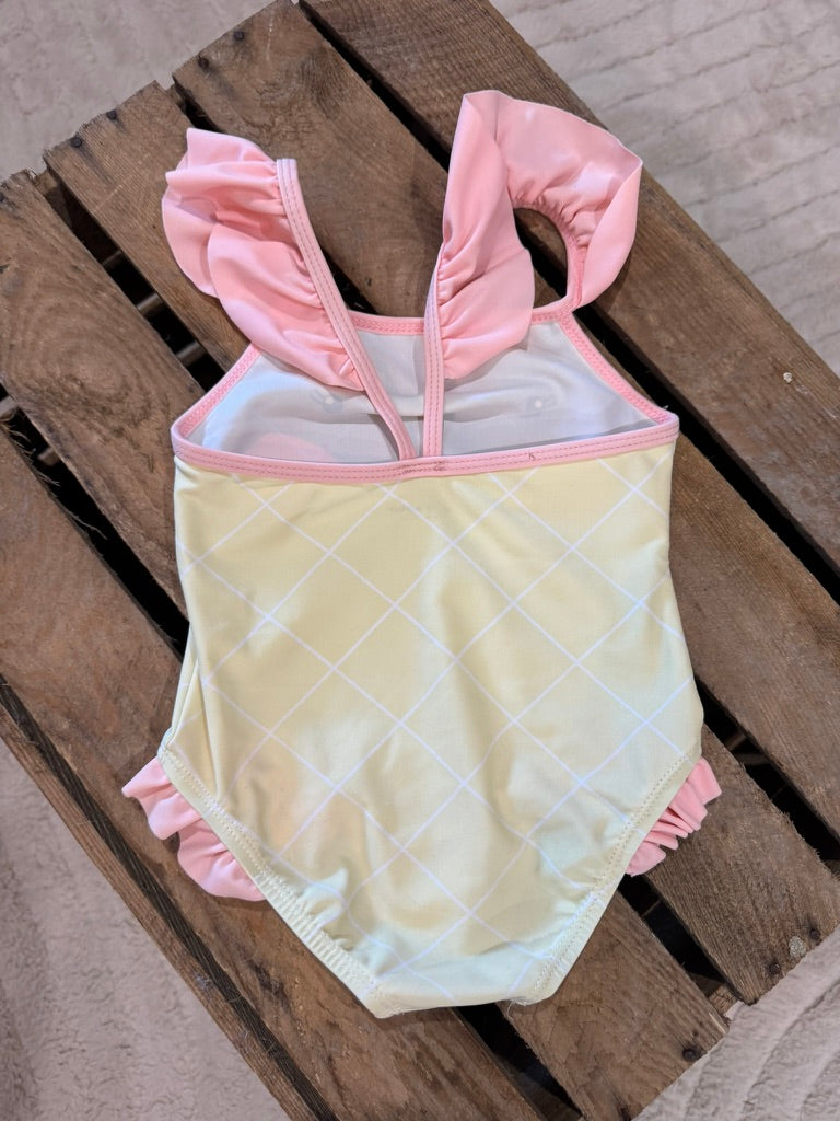 Maillot de bain 1 pièce jaune Vertbaudet 12 mois ♻️
