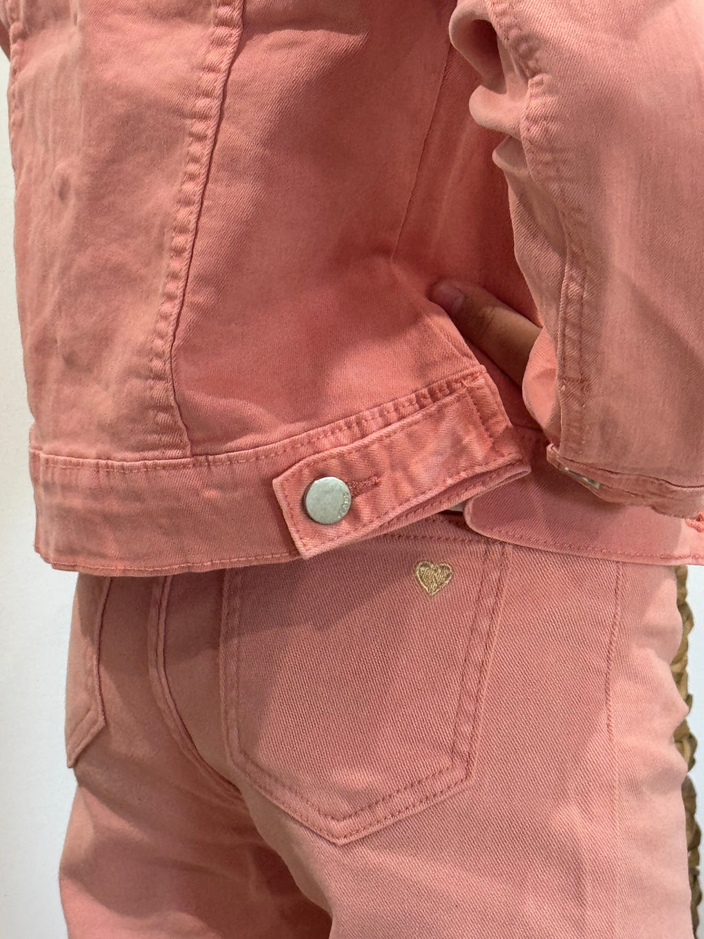 Jeans à jambe large rose clair - fille