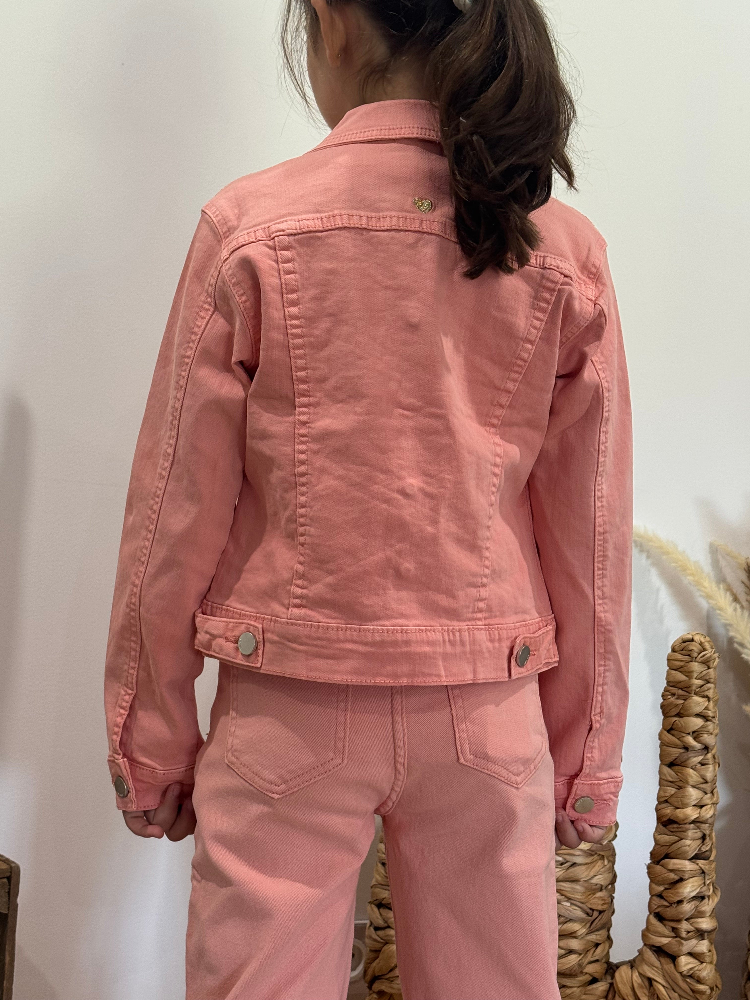 Veste en jean rose - fille